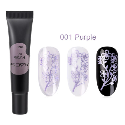 Stamping Gel Polish 8ml Gel Paint Nail Polish for Stamping Print Black White UV Gel Vanish for Nail Art Stamp Plate Tool