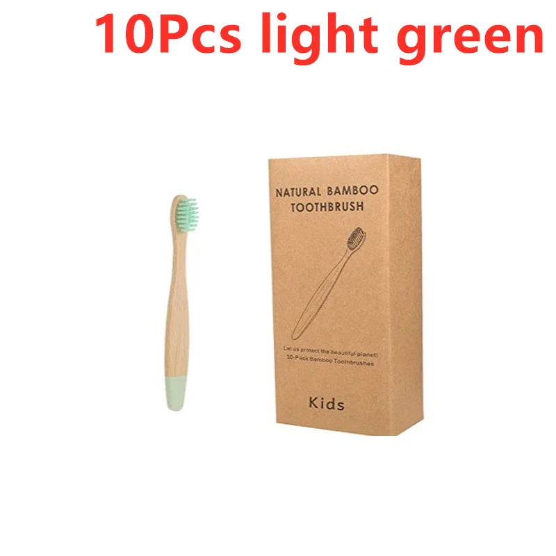 New  Organic Children's Bamboo Toothbrush ten Colors Soft Fibre Bristles Biodegradable Handle Eco Friendly Kids Toothbrushes