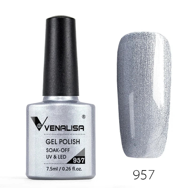 VENALISA Reflective Disco Glitter Full Coverage Super Diamond Sparkle Pigment Gel Nail Polish Soak off UV LED Nail Gel Varnish