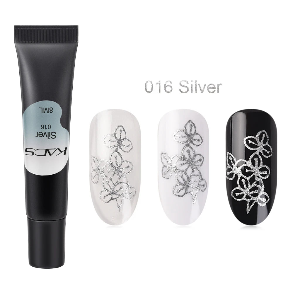 Stamping Gel Polish 8ml Gel Paint Nail Polish for Stamping Print Black White UV Gel Vanish for Nail Art Stamp Plate Tool