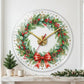 Custom Santa Claus Reindeer Acrylic Wall Clock 10 Christmas Holiday Decor, Transparent Edge, Silent Quartz
