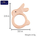 10pc Wooden Teether Animals Beech Teething Grasping Wooden Animal Toy Rodent Baby Teether Pendant DIY  Pacifier Chain Kids Goods