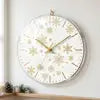 Custom Santa Claus Reindeer Acrylic Wall Clock 10 Christmas Holiday Decor, Transparent Edge, Silent Quartz