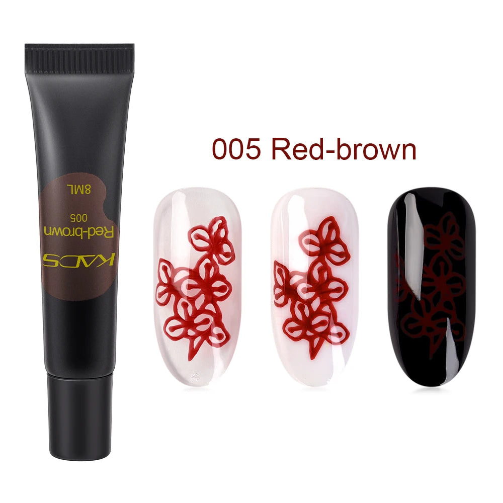Stamping Gel Polish 8ml Gel Paint Nail Polish for Stamping Print Black White UV Gel Vanish for Nail Art Stamp Plate Tool