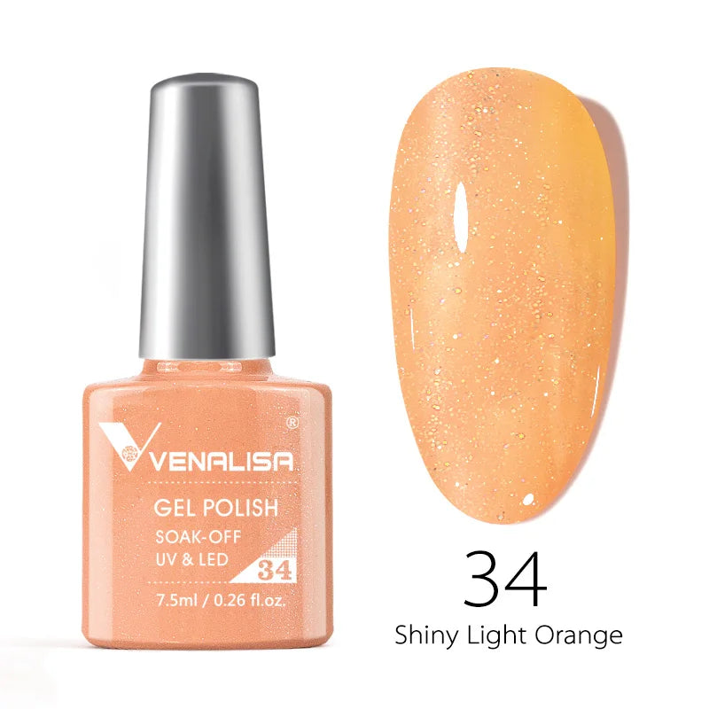 VENALISA Reflective Disco Glitter Full Coverage Super Diamond Sparkle Pigment Gel Nail Polish Soak off UV LED Nail Gel Varnish