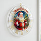Custom Santa Claus Reindeer Acrylic Wall Clock 10 Christmas Holiday Decor, Transparent Edge, Silent Quartz