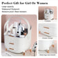 Makeup storage box suitable for dressing table and bathroom countertop transparent lid cosmetic storage container