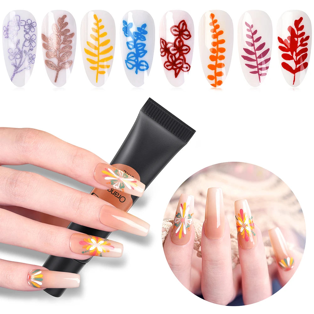 Stamping Gel Polish 8ml Gel Paint Nail Polish for Stamping Print Black White UV Gel Vanish for Nail Art Stamp Plate Tool