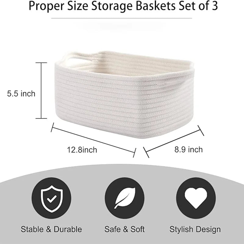 3pcs Woven Basket, Gift Basket Empty