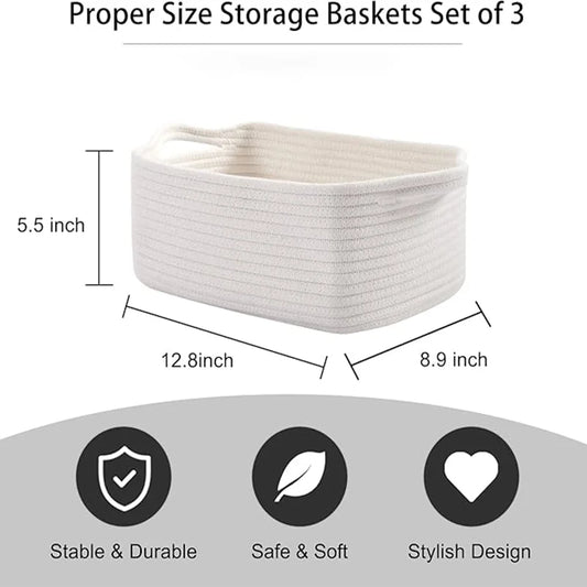 3pcs Woven Basket, Gift Basket Empty
