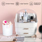 Makeup storage box suitable for dressing table and bathroom countertop transparent lid cosmetic storage container