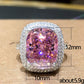 F1519 Women's Cocktail Ring Cushion Cut Lab Created Cubic Zirconia Pave Setting Engagement Fashion Ring