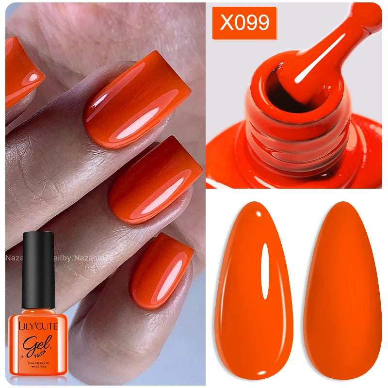LILYCUTE 7ML Thermal Gel Nail Polish Ultra-thin Temperature Color Changing Gel Polish Semi Permanent UV Gel Nail Art Gel Varnish