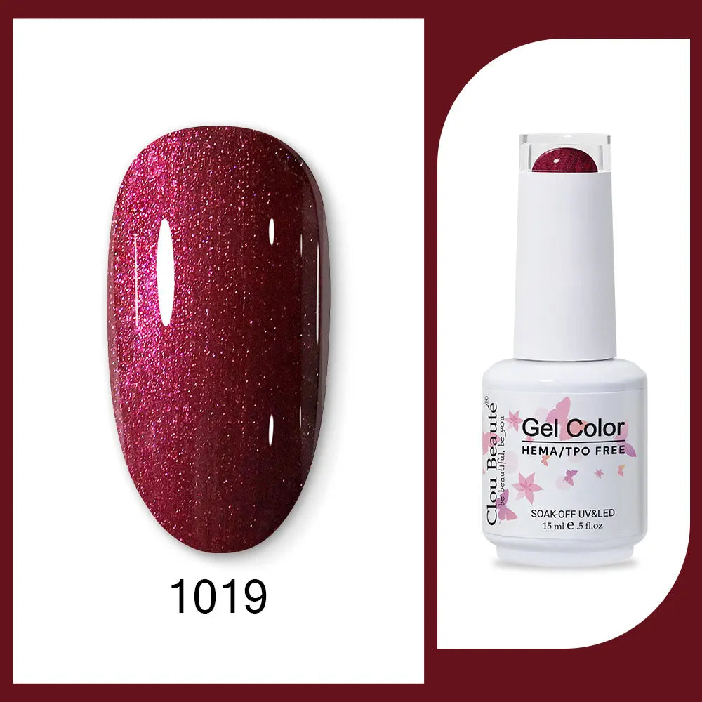 Clou Beaute 15ml HEMA TPO FREE Gel Nail Polish Bright Dark Army Green Gel Lacquer Semi Permanent Art Organic  Nail Gel Varnish
