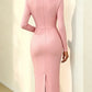 Banquet Dress for Women Elegant Sweet 3D Flower Ruched Bodycon Midi Robe Female Party Prom Vestidos Evening Gown Lady