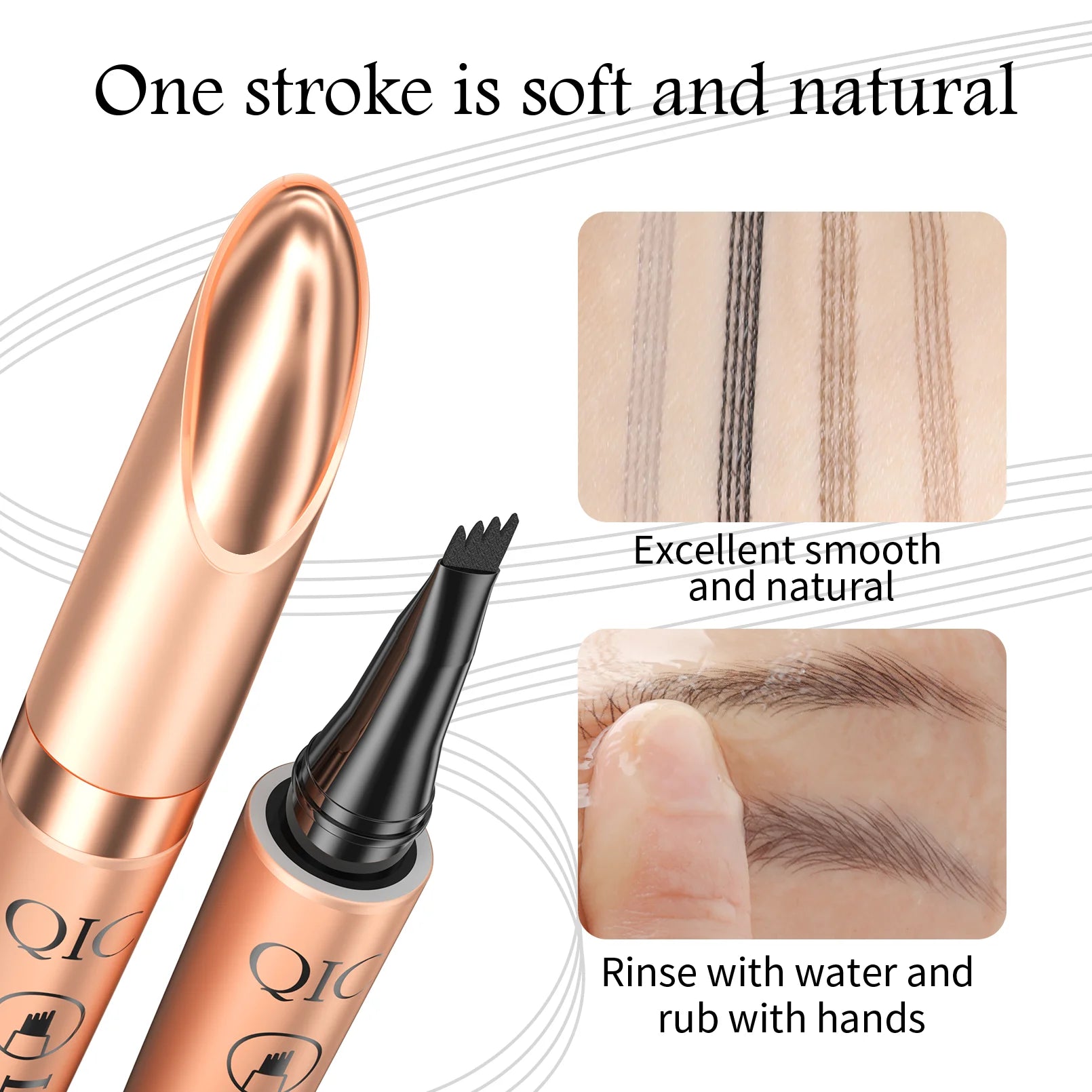 Four-Tip Waterproof Brow Pen