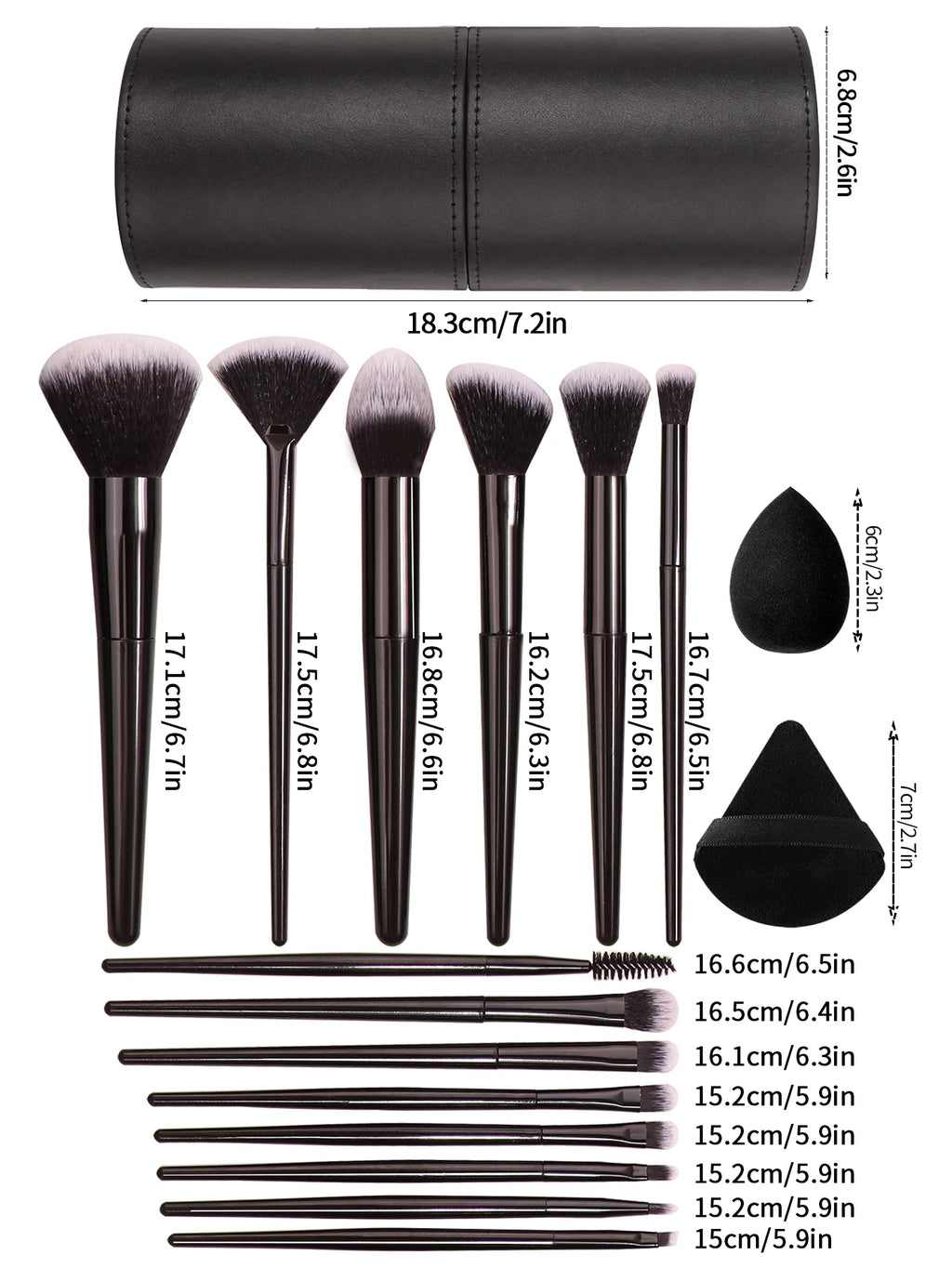 Soft Black Brush Collection