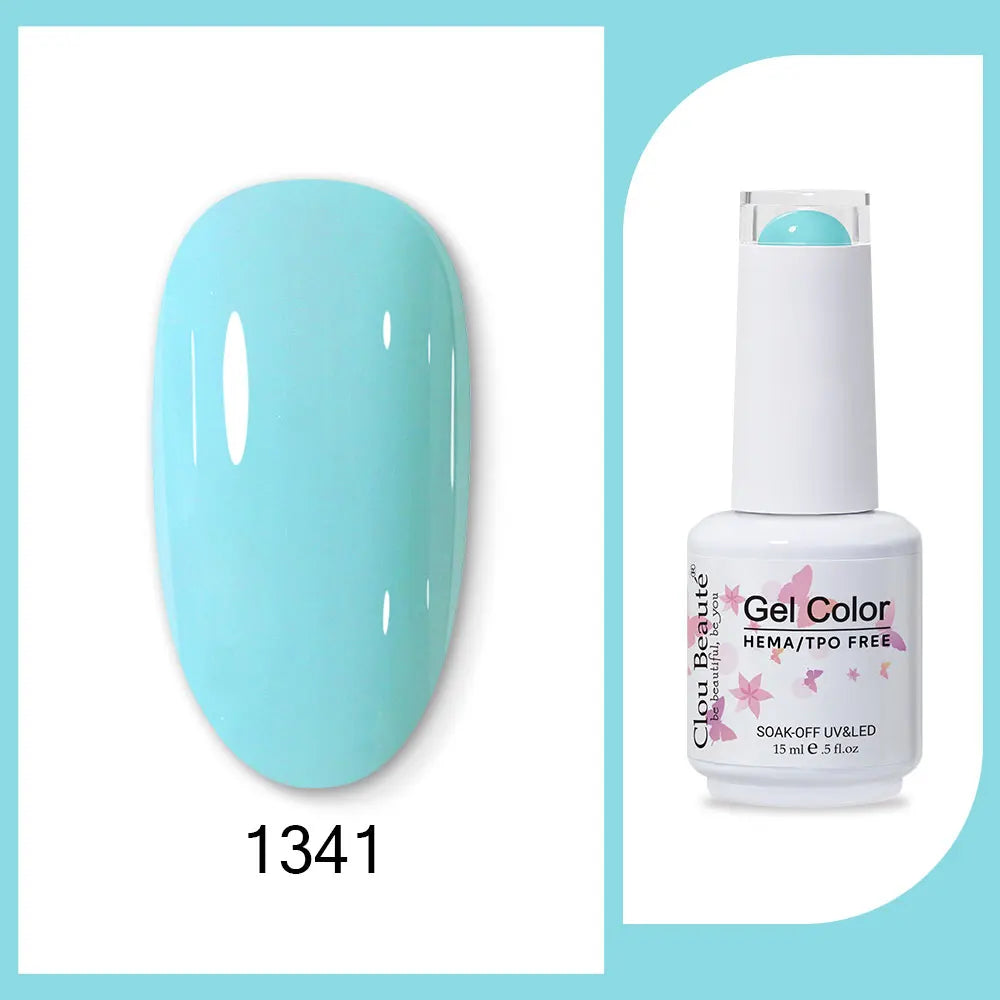 Clou Beaute 15ml HEMA TPO FREE Gel Nail Polish Bright Dark Army Green Gel Lacquer Semi Permanent Art Organic  Nail Gel Varnish