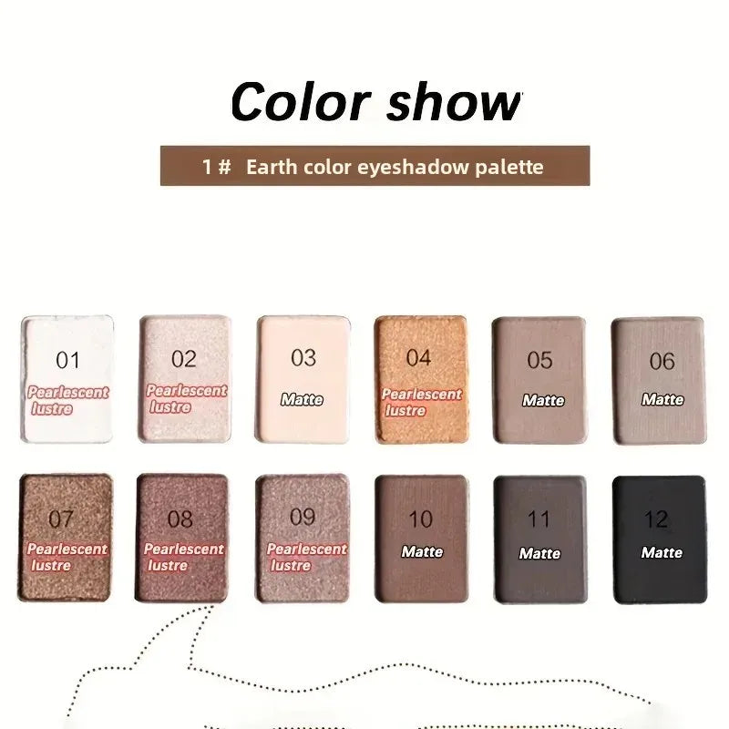 Twelve Color Matte Eyeshadow Palette