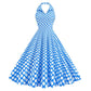 Women'S Elegant Vintage Rockabilly Dress For Women 1950s Style Polka Dot Swing Dress For Retro Parties Costumes Movie Dresses