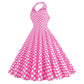 Women'S Elegant Vintage Rockabilly Dress For Women 1950s Style Polka Dot Swing Dress For Retro Parties Costumes Movie Dresses