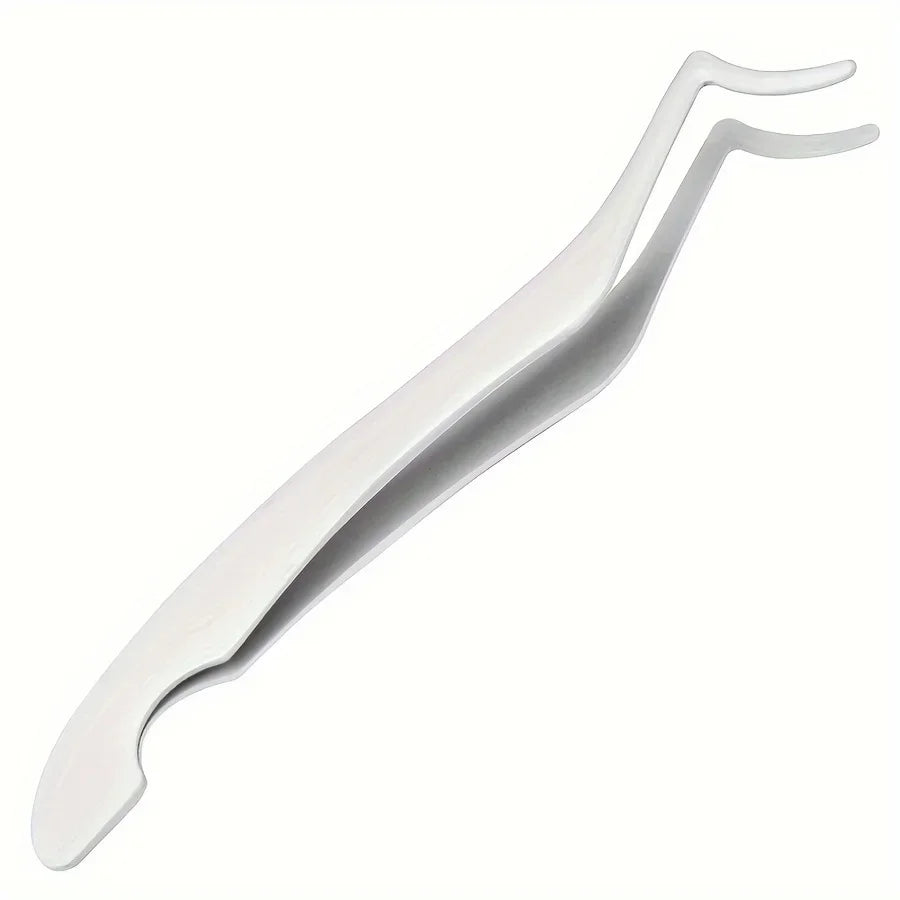 Eyelash Curler High Density Flower Grafting Eyelash Tool Seahorse Shaped Design Straight and Curved Eyelash Extension Tweezers
