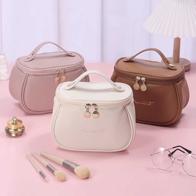 Reusable PU Leather Makeup Bag