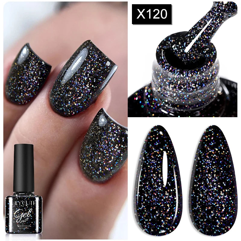 LILYCUTE 7ML Thermal Gel Nail Polish Ultra-thin Temperature Color Changing Gel Polish Semi Permanent UV Gel Nail Art Gel Varnish