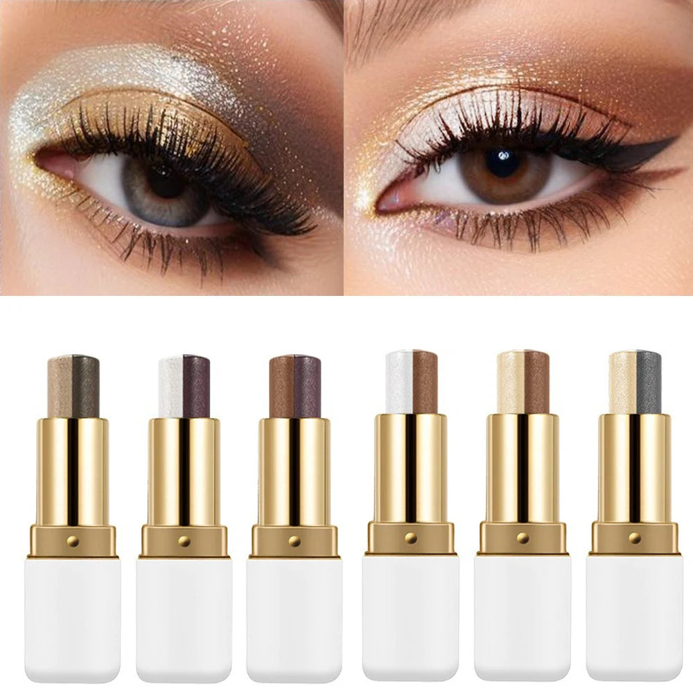 Dual-Color Shimmer Eyeshadow Stick