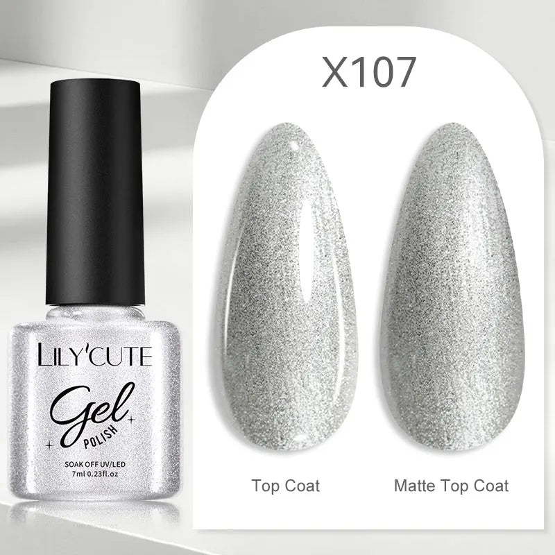 LILYCUTE 7ML Thermal Gel Nail Polish Ultra-thin Temperature Color Changing Gel Polish Semi Permanent UV Gel Nail Art Gel Varnish