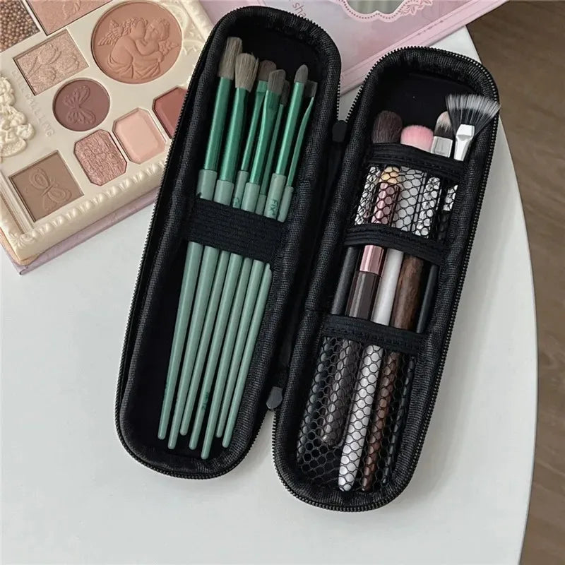 Double Zipper Makeup Brush Case