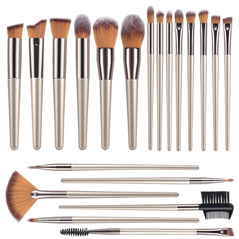 Champagne Finish Brush Set