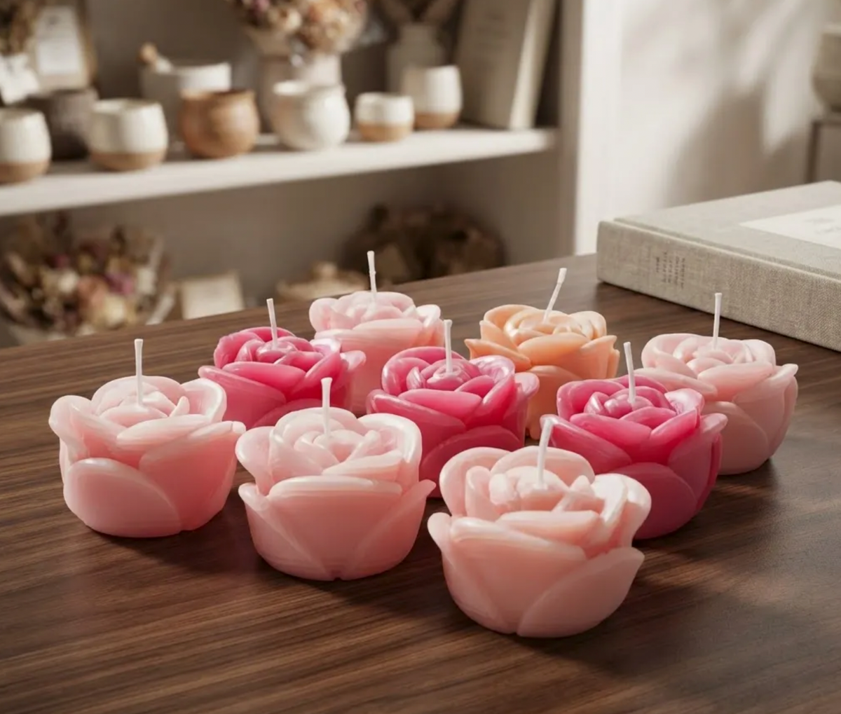 gift box candle scented roses