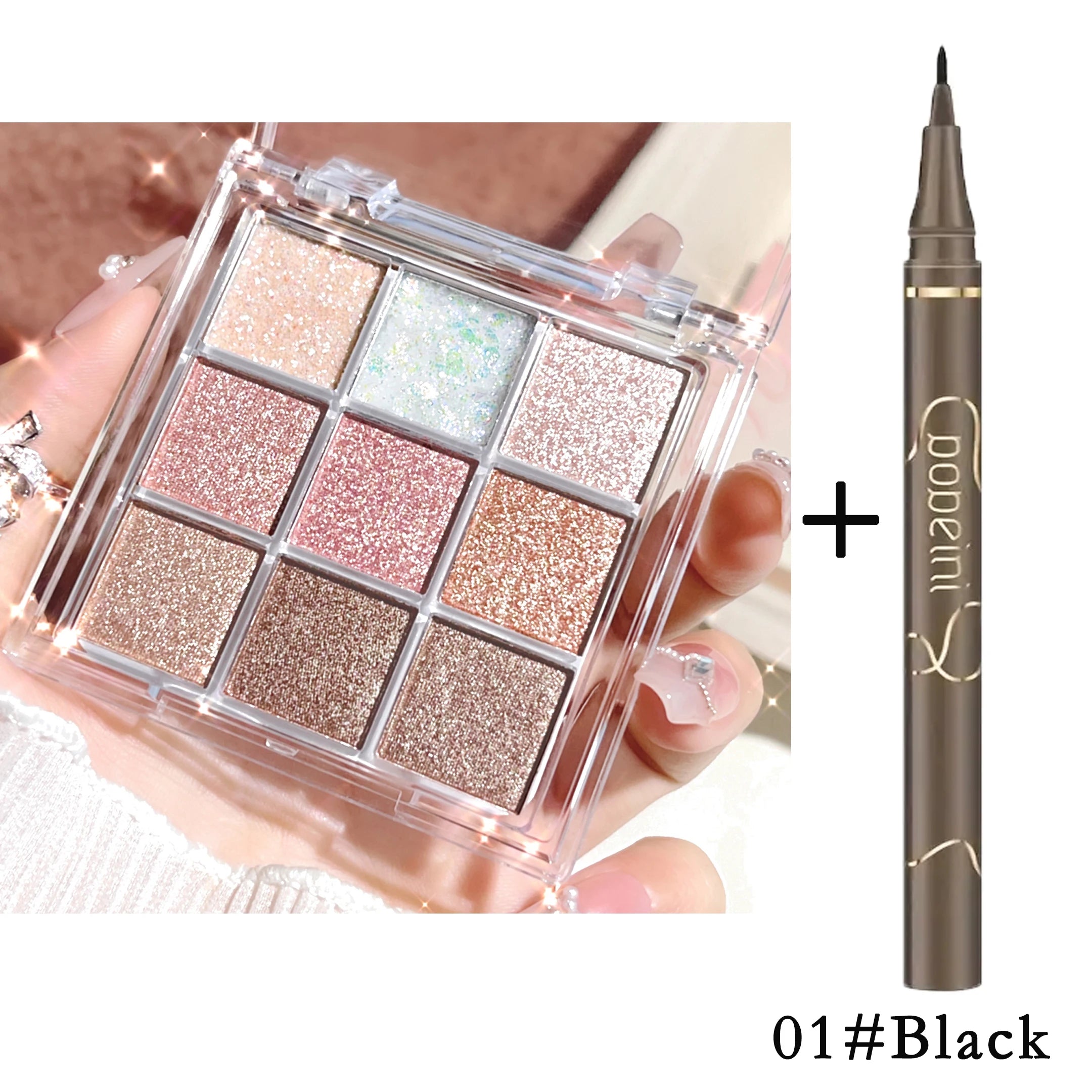 Pearlescent Glitter Eyeshadow Palette