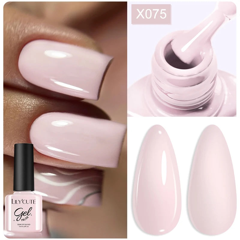 LILYCUTE 7ML Thermal Gel Nail Polish Ultra-thin Temperature Color Changing Gel Polish Semi Permanent UV Gel Nail Art Gel Varnish