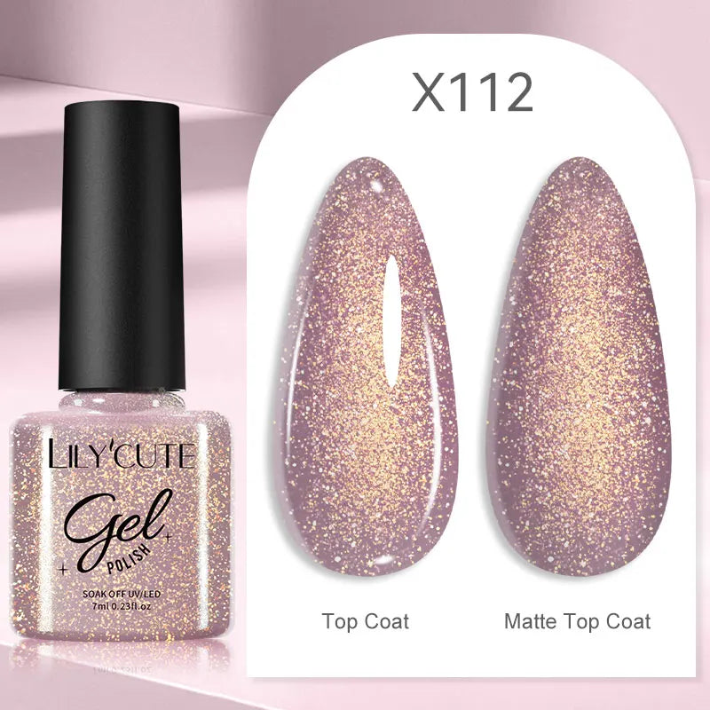 LILYCUTE 7ML Thermal Gel Nail Polish Ultra-thin Temperature Color Changing Gel Polish Semi Permanent UV Gel Nail Art Gel Varnish