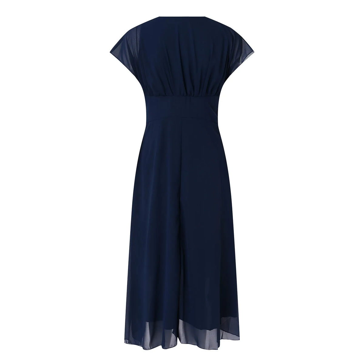 Elegant Women Chiffon Short Sleeve Long Dress V-Neck High Waist A-Line Evening Party Dress Tulle Cocktail Formal Dress Vestidos