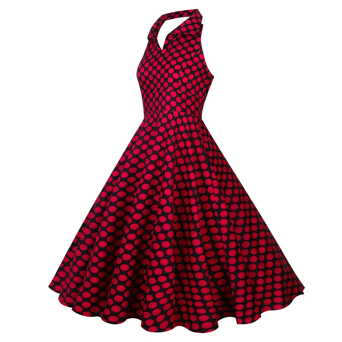 Women'S Elegant Vintage Rockabilly Dress For Women 1950s Style Polka Dot Swing Dress For Retro Parties Costumes Movie Dresses