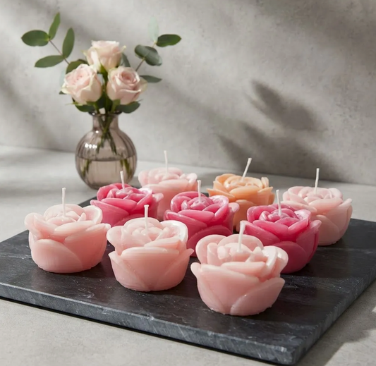 gift box candle scented roses